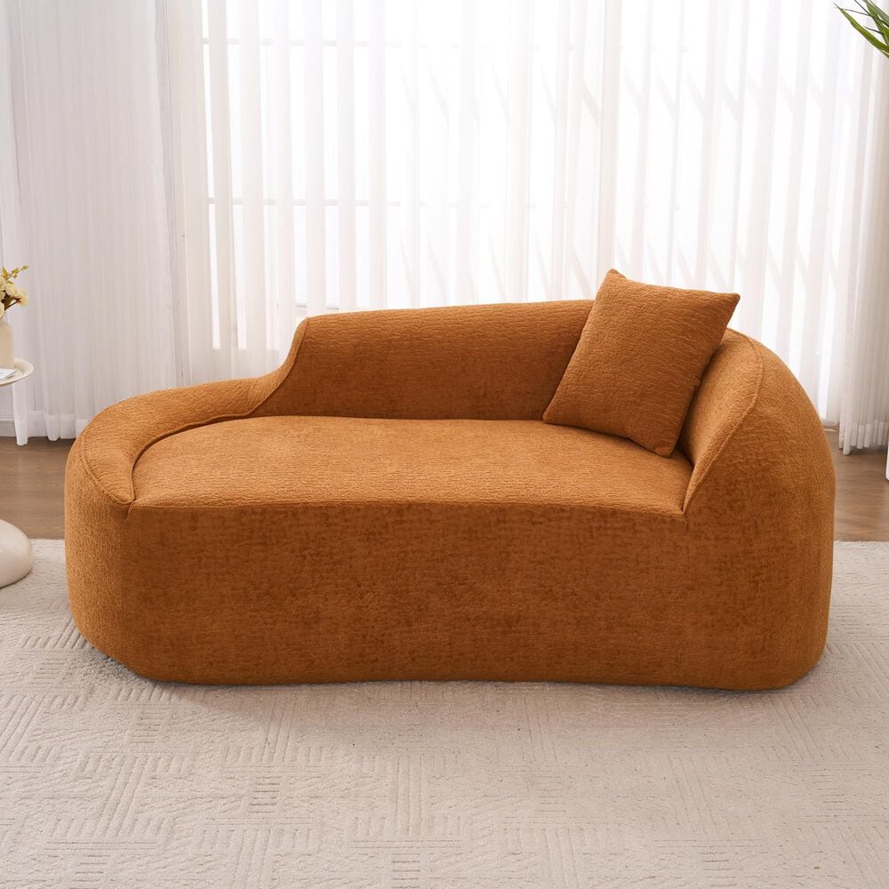 Hearth and Haven Chaise Lounge Chair in Orange, , large