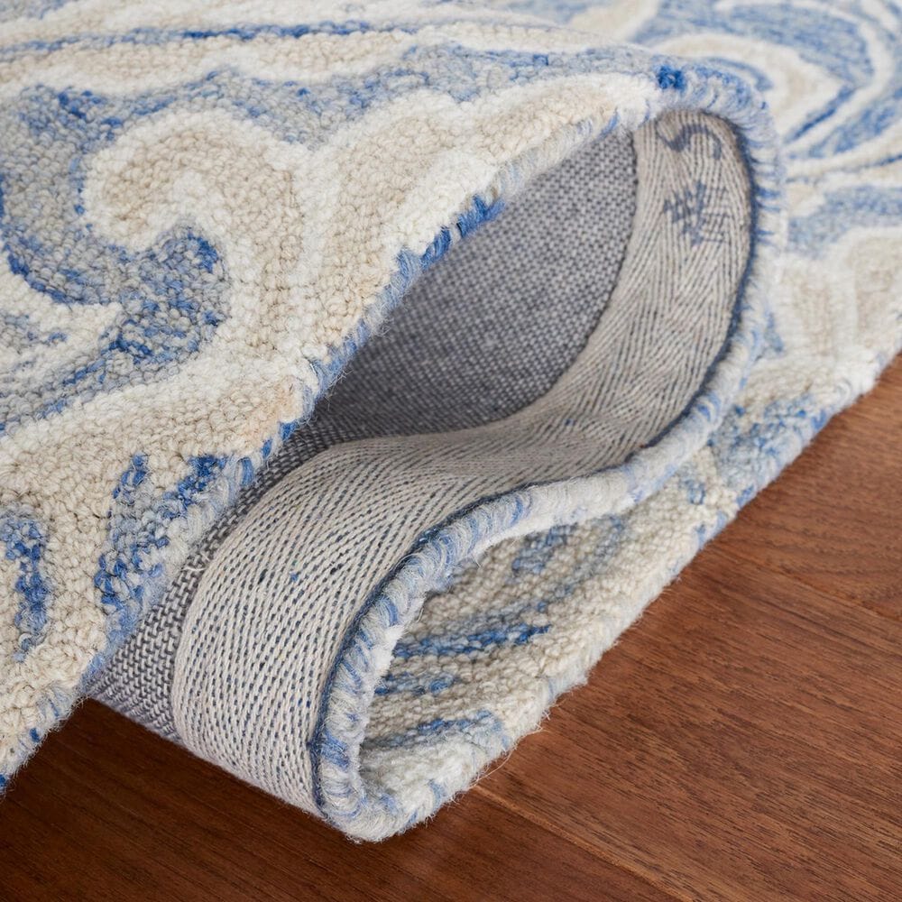 Safavieh Micro-Loop MLP532M 8&#39; x 10&#39; Blue and Ivory Area Rug, , large