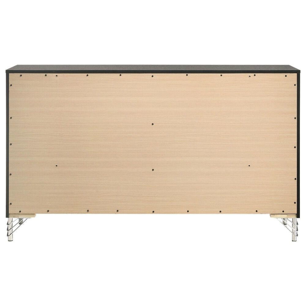 Coaster Lucia 6-Drawer Dresser in Black and Chrome, , large