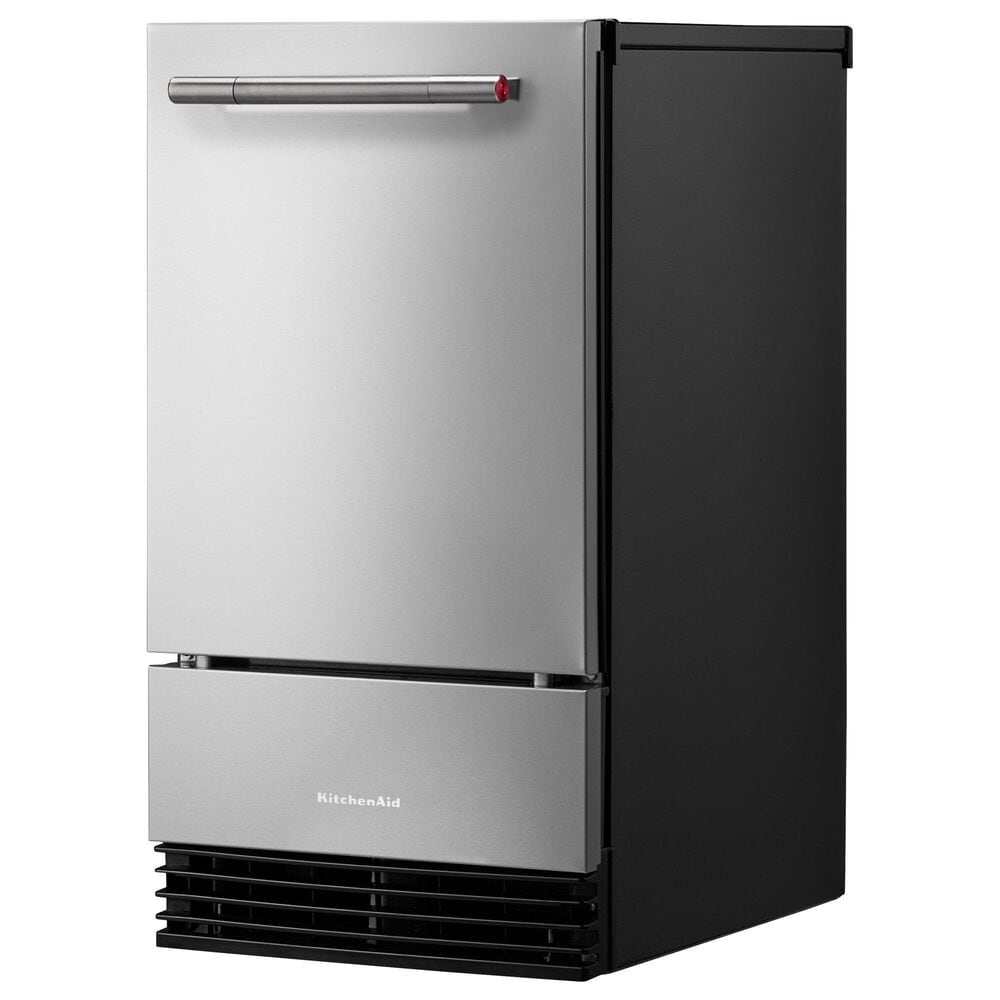 KitchenAid 18&quot; Automatic Ice Maker in PrintShield Stainless, , large