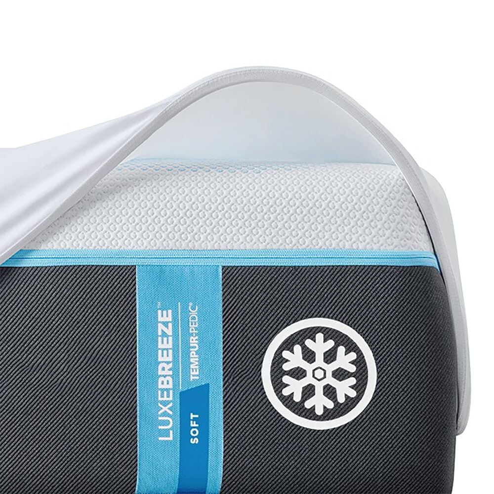 Tempur-Pedic Breeze Cooling Flex Head King Mattress Protector in White, , large