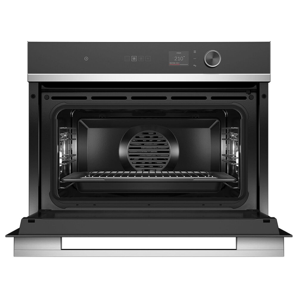 Fisher &amp; Paykel 24 Single Electric Wall Oven with 18-Function and Convection in Black and Stainless Steel, , large