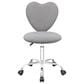 Impressions Vanity Heart Boucle Swivel Vanity Chair with Grey Cushion in Matte Silver, , large