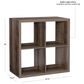 Linon Home Decor Galli 4-Shelf Bookcase in Grey, , large