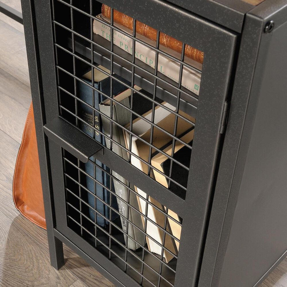 Sauder Boulevard Cafe L-Shaped Desk in Vintage Oak and Black, , large