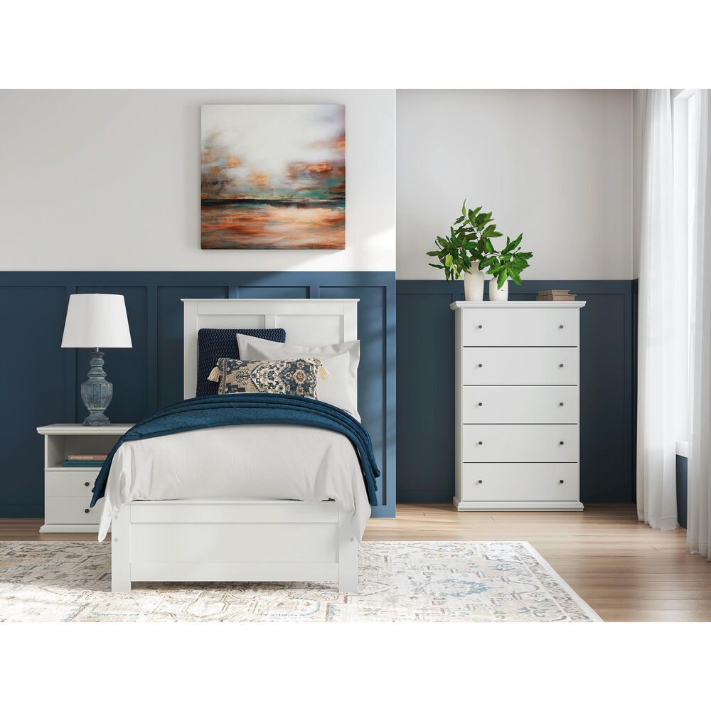 Ashley Bostwick Shoals 1-Drawer Nightstand in White, , large