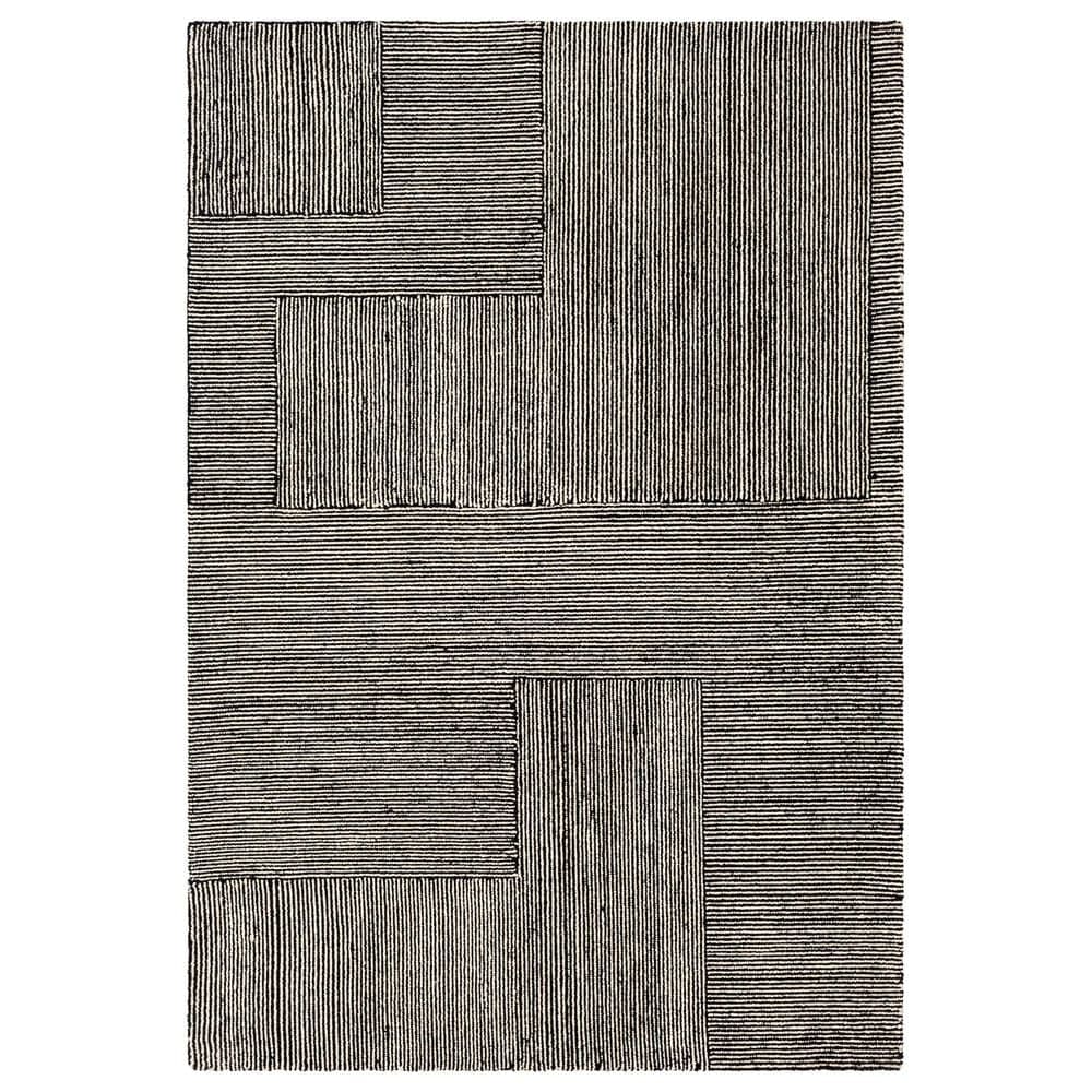 Surya Maroc 9" x 12" Black and Beige Area Rug, , large
