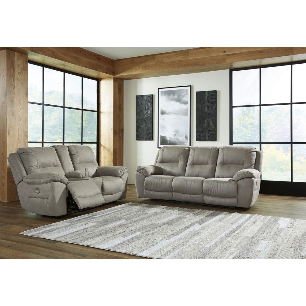 Ashley Next-Gen Gaucho Power Reclining Loveseat with Console in Putty, , large