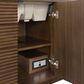 James Martin Vanities Myrrin 48" Vanity in Mid Century Walnut with 3 cm Ethereal Noctis Quartz Top, , large