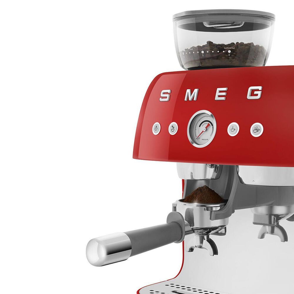SMEG Smeg Espresso Coffee Machine with Grinder, Red, , large