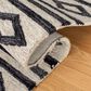 Safavieh Micro-Loop 2"3" x 7" Ivory and Charcoal Runner, , large