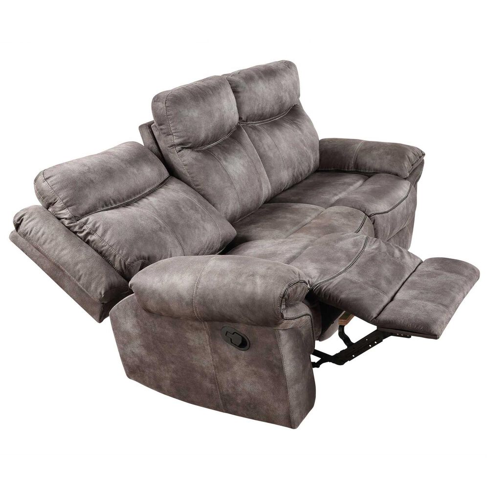 Steve Silver Nashville Manual Reclining Sofa with Drop Down Console in Grey, , large