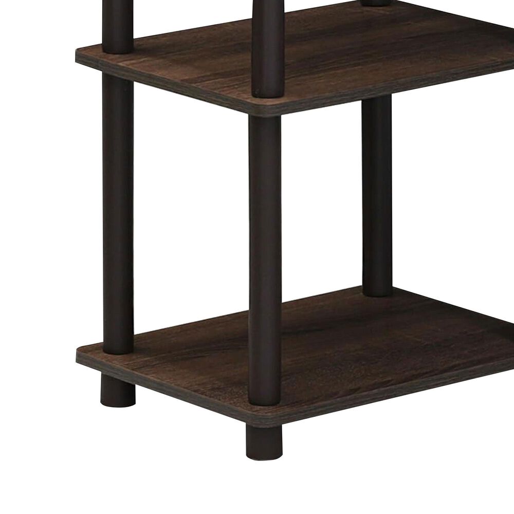HOMLUX Turn-N-Tube 3-Space Bookshelf in Walnut and Brown, , large