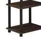 HOMLUX Turn-N-Tube 3-Space Bookshelf in Walnut and Brown, , large