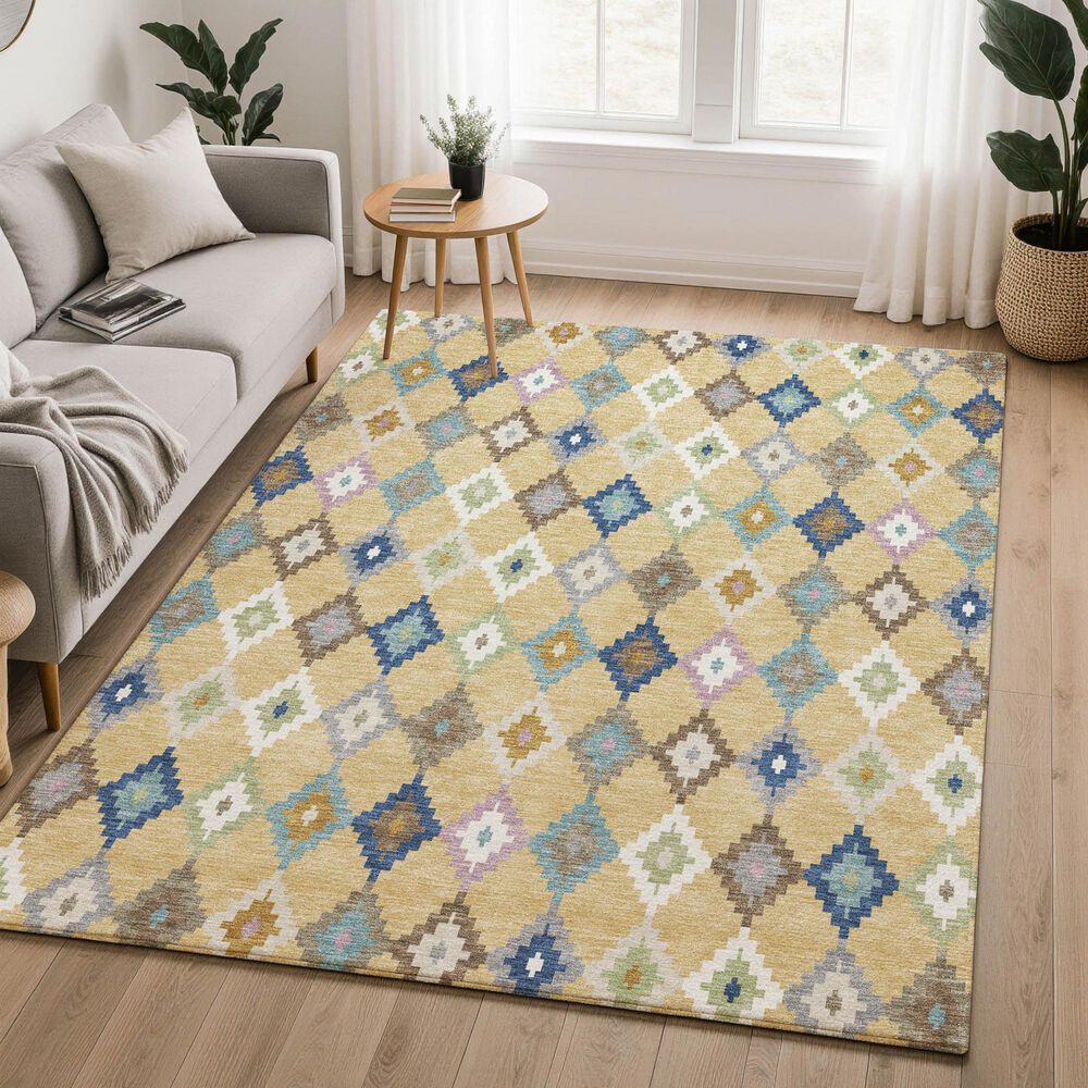 Dalyn Rug Company Kenner Gold 5' x 7'6" Area Rug, , large