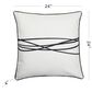 Flair Industries Austin Allen James 24" x 24" Wires Throw Pillow in Black and White, , large
