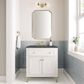 James Martin Vanities Chicago 30" Single Bathroom Vanity in Glossy White with 3 cm Parisien Bleu Quartz Top and Rectangular Sink, , large