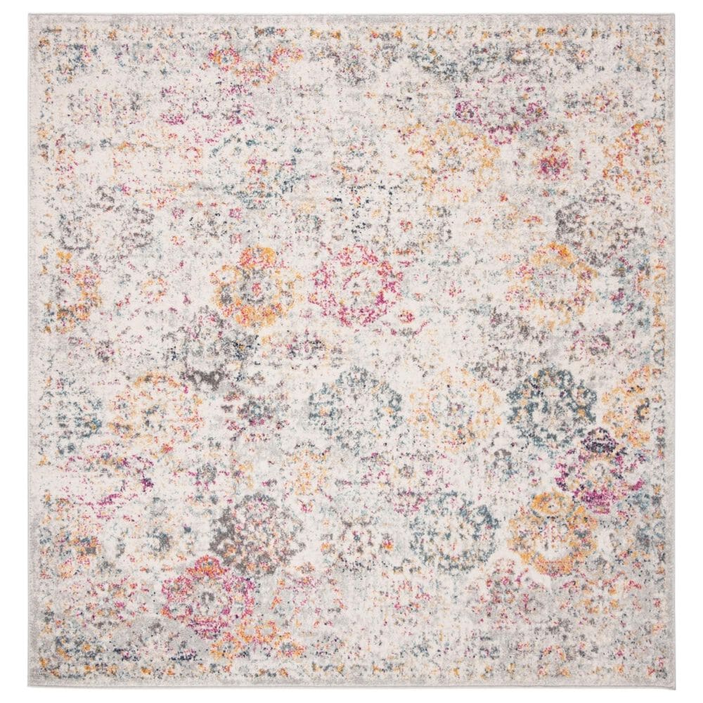 Safavieh Madison MAD611F 5" Square Grey and Gold Area Rug, , large