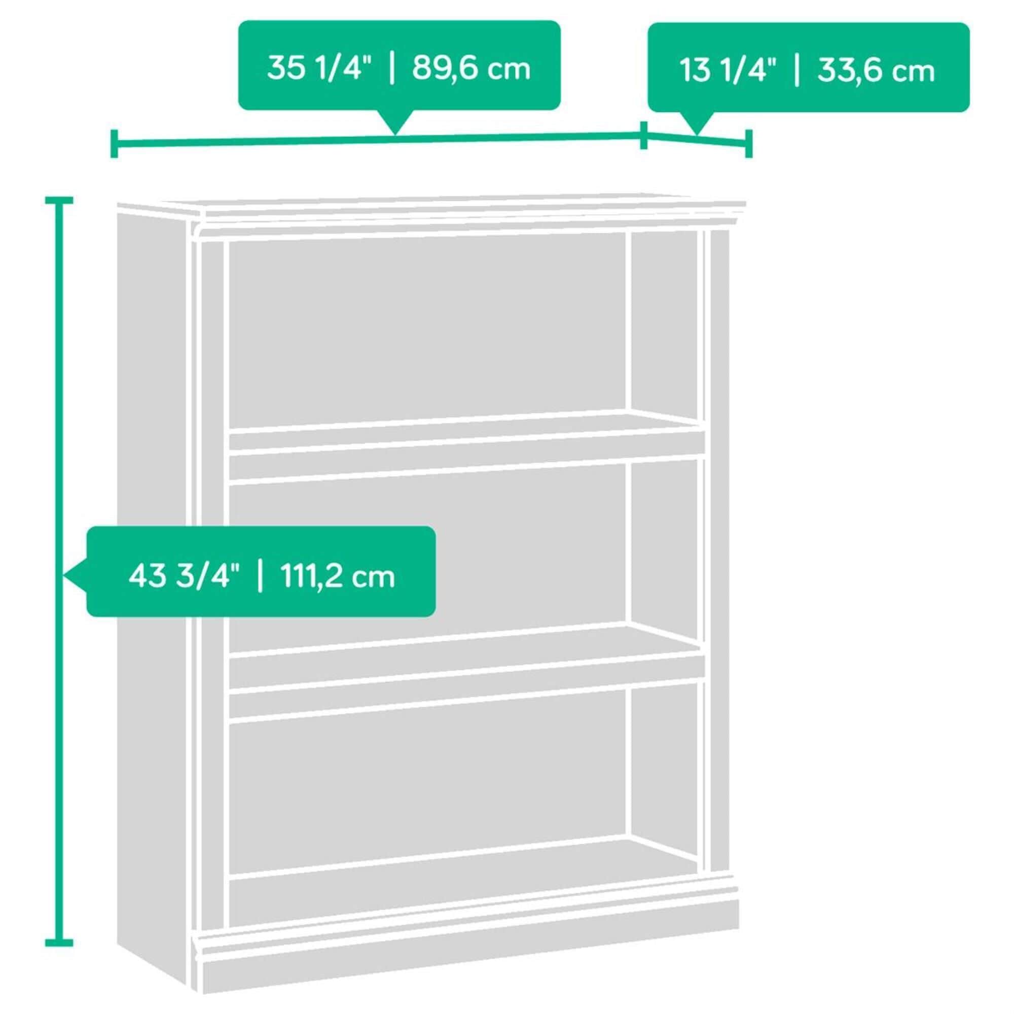 Sauder 3 Shelf Bookcase in Select Cherry