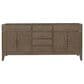 Lexora Home Laurel 72" Double Bathroom Vanity in Grey Oak with White Quartz Top and Rectangular Sinks, , large