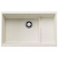 Blanco Precis 29" Cascade Super Single Bowl Kitchen Sink in Soft White, , large