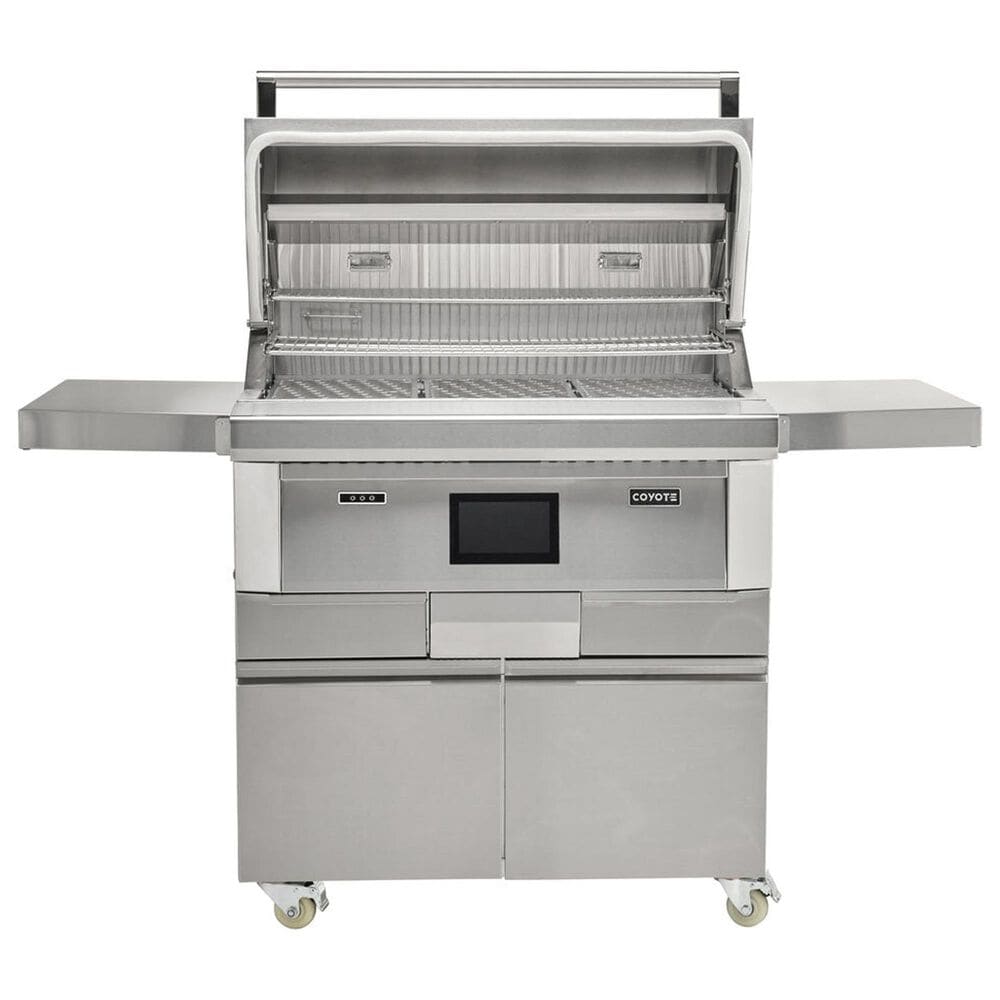 Coyote Outdoor 36&quot; Gen3 Freestanding Pellet Grill with Cart in Stainless Steel, , large