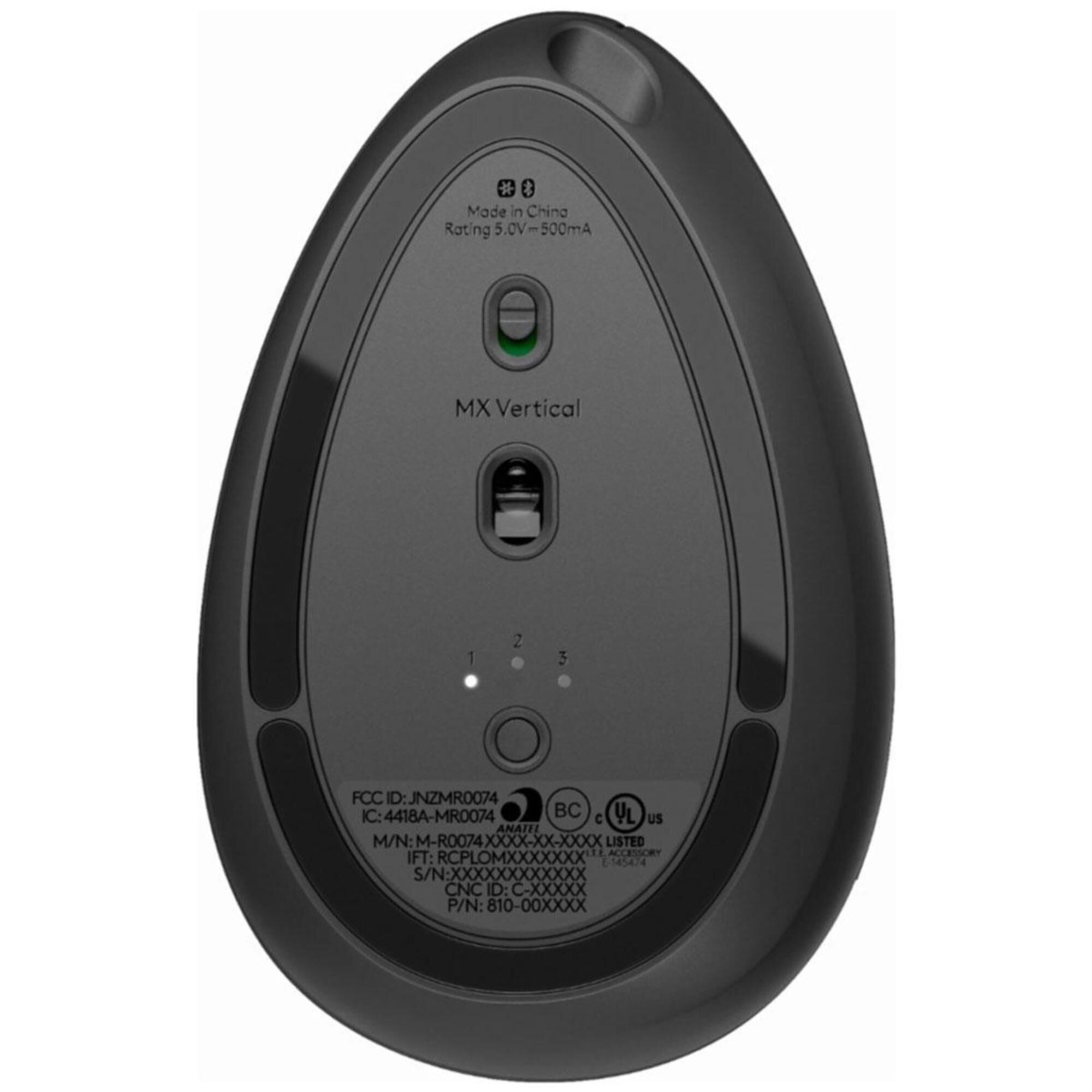Logitech MX Vertical Wireless Optical Mouse in Graphite | Nebraska
