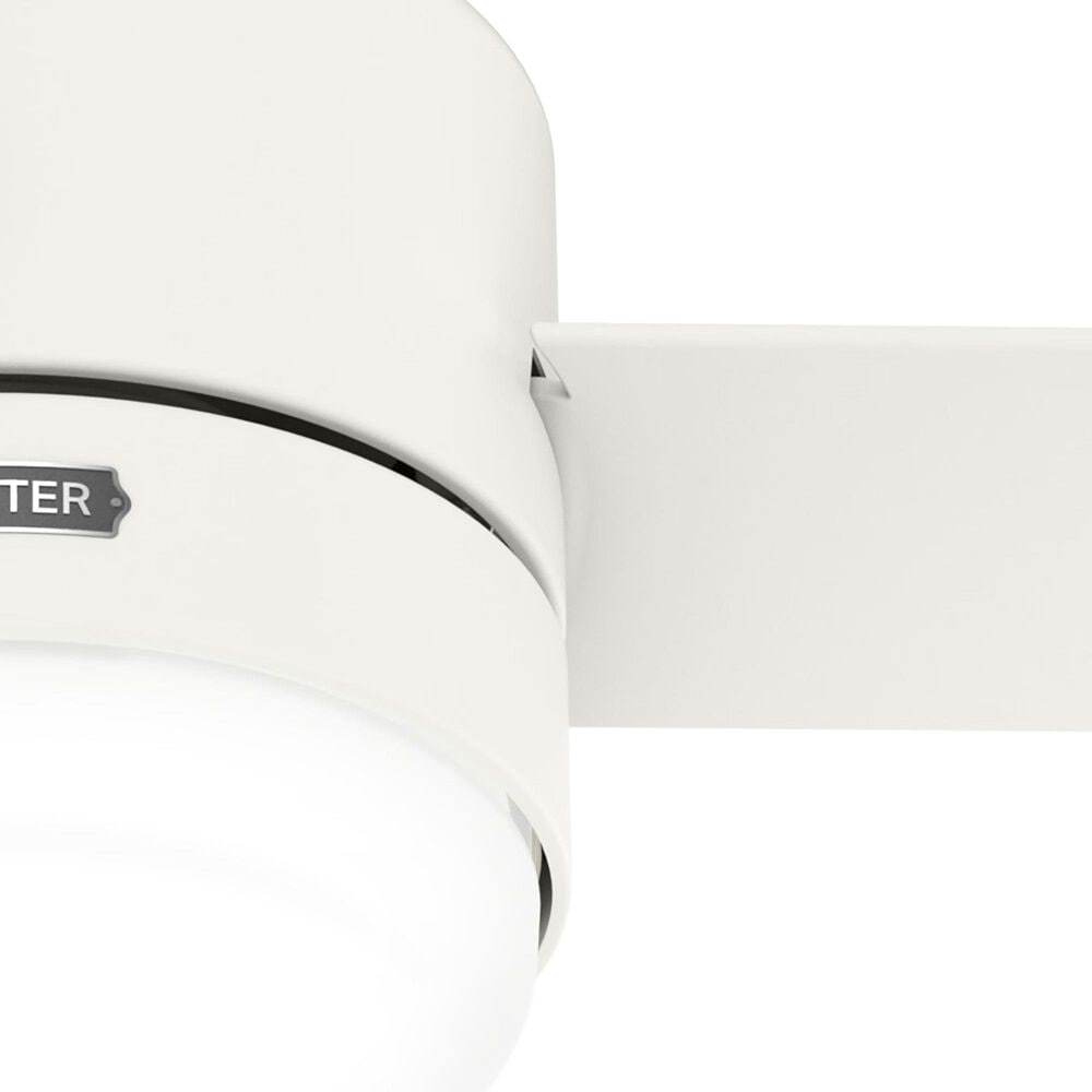 Hunter Gilmour 44&quot; Outdoor Ceiling Fan with LED Lights in Matte White, , large