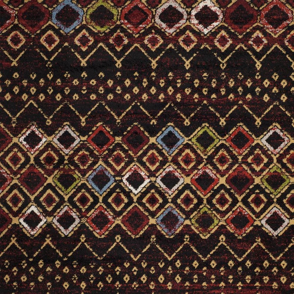 Safavieh Amsterdam AMS108P-3 3&#39; x 5&#39; Black/Multi Area Rug, , large