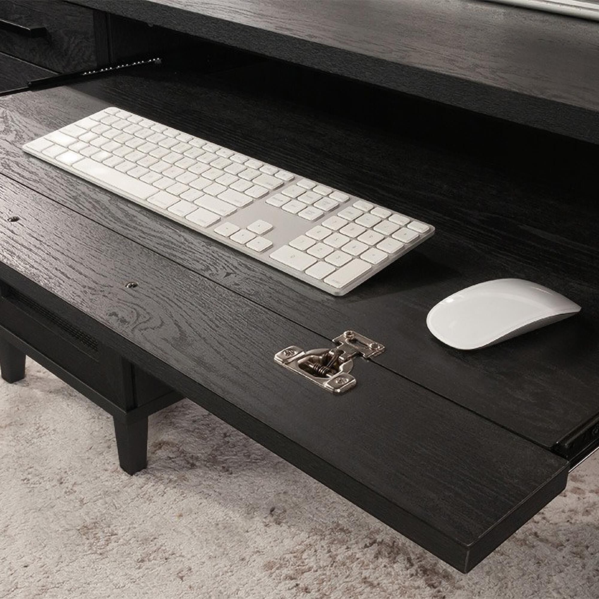 Sauder Tiffin Line Executive Desk in Raven Oak