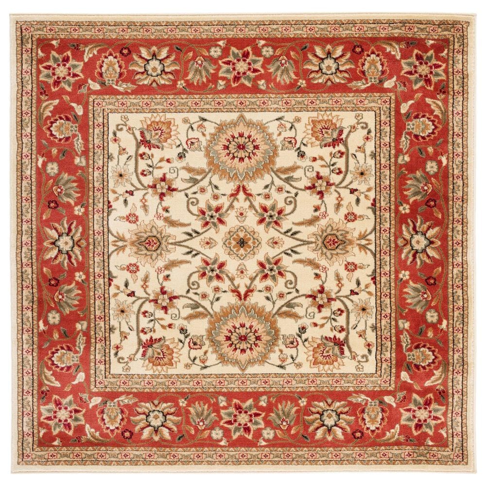 Safavieh Lyndhurst LNH212 3"3" Square Ivory and Rust Area Rug, , large