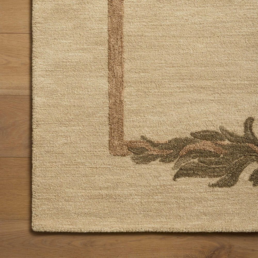 Loloi Romi Natural and Olive 3'6" x 5'6" Area Rug, , large