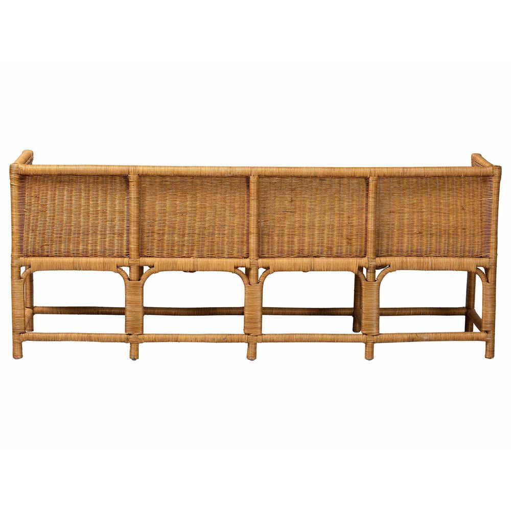 Baxton Studio Seranay Dining Bench in Light Honey, , large