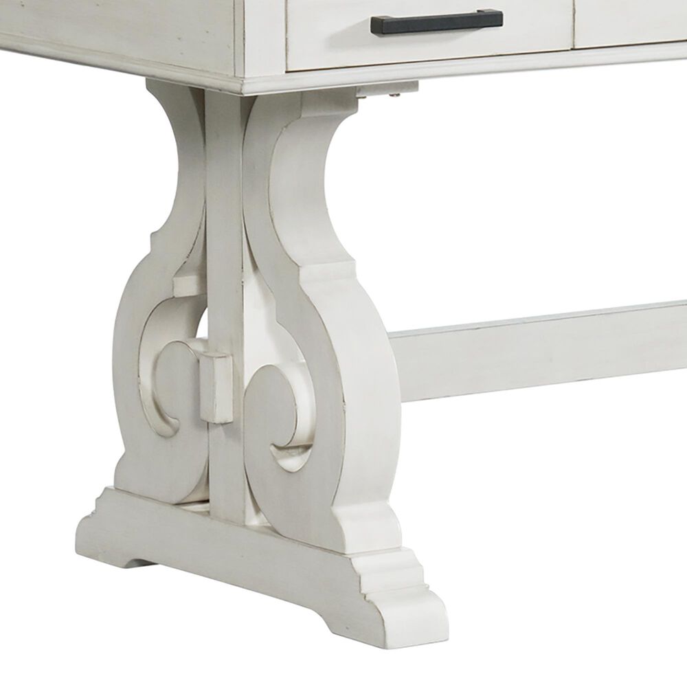 Hawthorne Furniture Drake 60&quot; Writing Desk in Rustic White and French Oak, , large