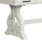 Hawthorne Furniture Drake 60" Writing Desk in Rustic White and French Oak, , large
