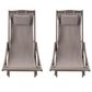 Hearth and Haven Nikki Outdoor Sling Chair with Pillow in Grey (Set of 2), , large