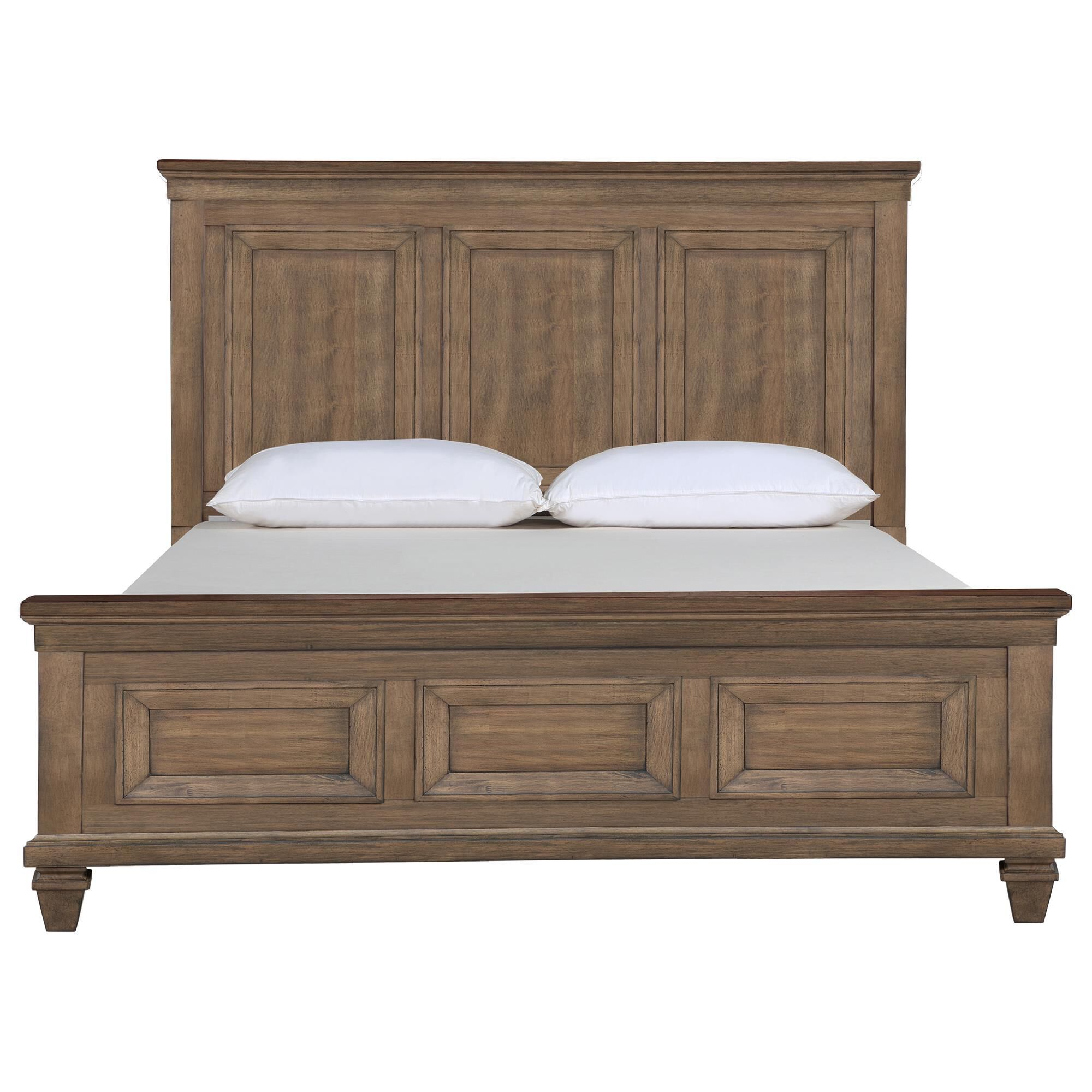 New Heritage Mariana 4-Piece King Panel Bedroom Set in Vintage Mocha