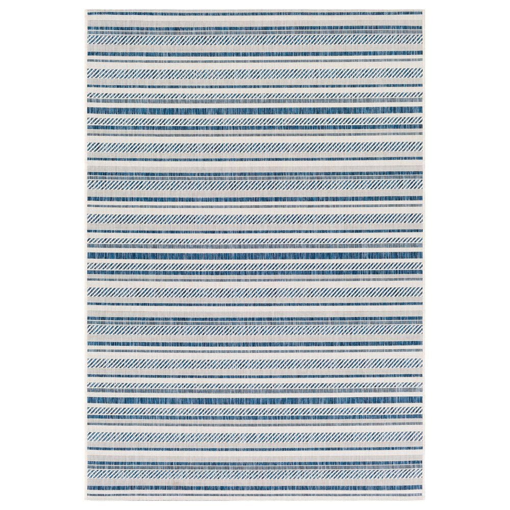 Surya Eagean EAG-2337 Navy, Light Blue, Blue and White 6"7" x 9" Indoor/Outdoor Area Rug, , large