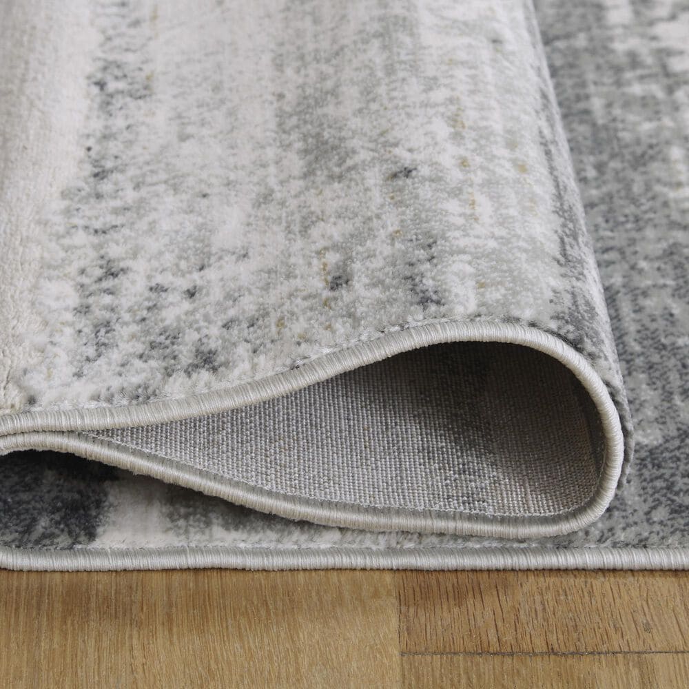 Ashley Abanett 5&#39;3&quot; x 7&#39;3&quot; Gray and Black Area Rug, , large