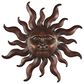 Maple and Jade 35" x 32" Sun Wall Decor with Smiling Face and Curved Rays in Bronze, , large