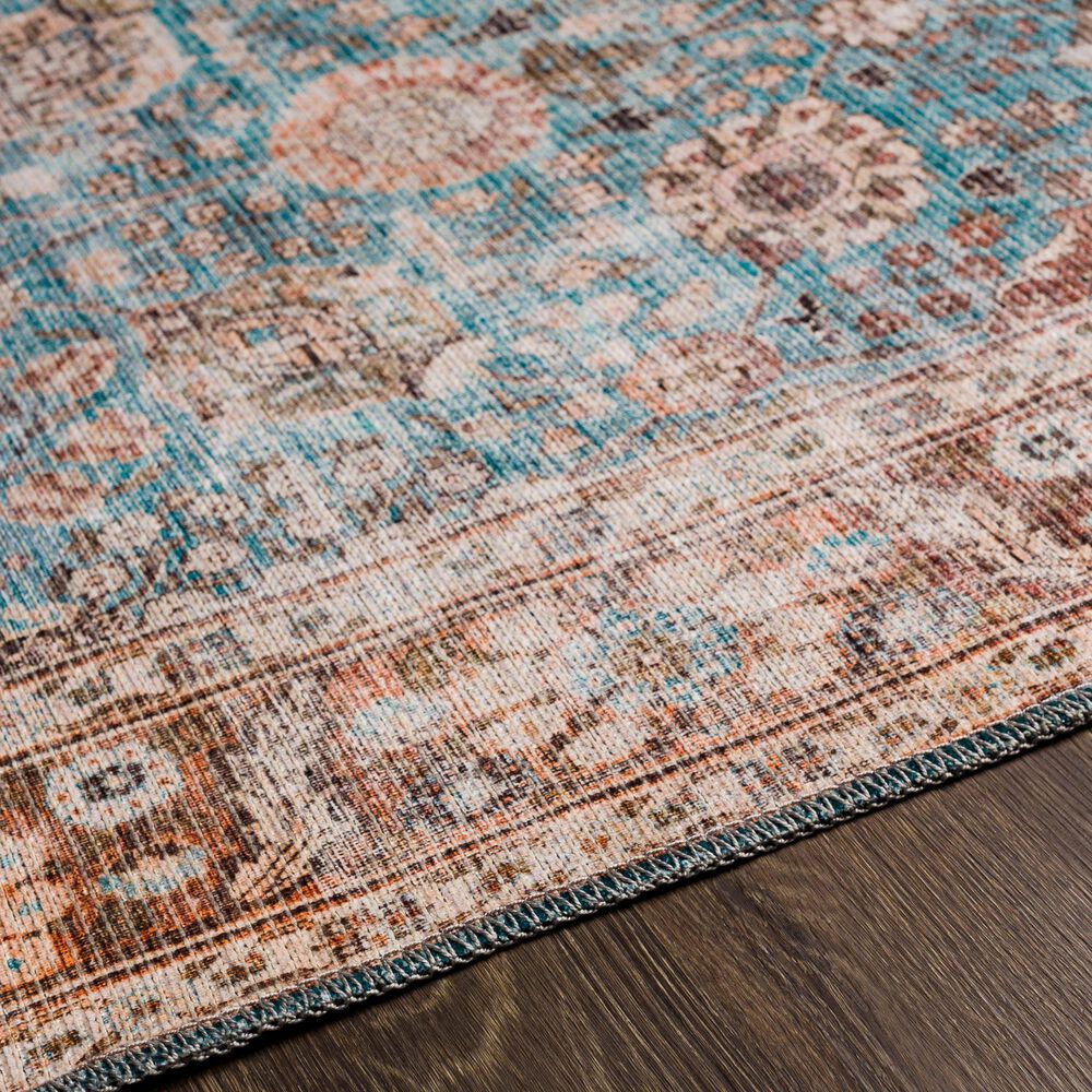Surya Colin 2&#39;7&quot; x 10&#39; Light Blue, Tan, Orange, Brown and Cream Runner, , large