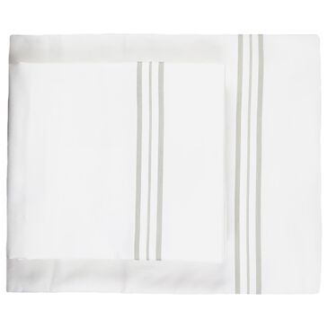 Ann Gish Art Of Home 4-Piece King Hem Stripe Sheet Set In White Taupe, , large