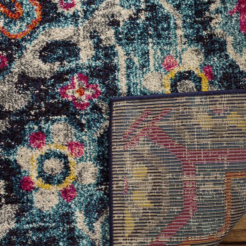 Safavieh Monaco MNC252J-28 2&#39;2&quot; x 8&#39; Blue/Fuchsia Runner, , large