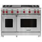 Wolf 48" Liquid Propane Gas Range with Griddle and Grill in Stainless Steel, , large