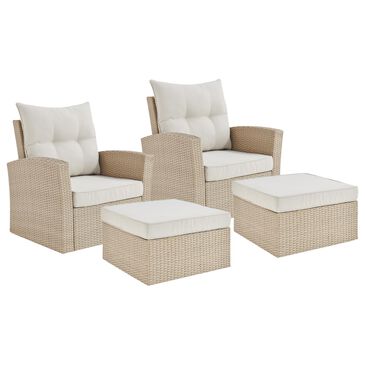 Timberlake Canaan 8-Piece Patio Seating Set with Two Ottomans in Beige, , large