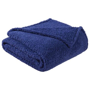 Pem America My World Cloud Sherpa Full/Queen Blanket in Navy, , large