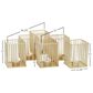 Maple and Jade Modern Metal Candle Holder with Rectangular Cage Design in Gold (Set of 3), , large