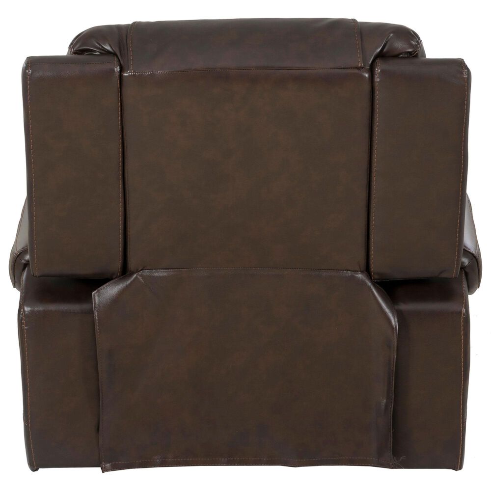 Linon Home Decor Barrett Power Glider Recliner in Rich Brown, , large
