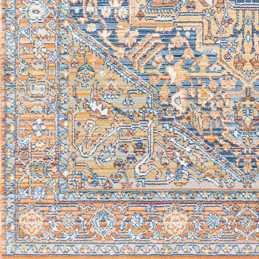 Surya Bodrum BDM-2325 8&#39;10&quot; x 12&#39; Ivory, Orange, Saffron, Gray, Navy and Coral Area Rug, , large