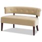 Jennifer Taylor Home Jared Bench Settee in Fawn Brown Velvet, , large